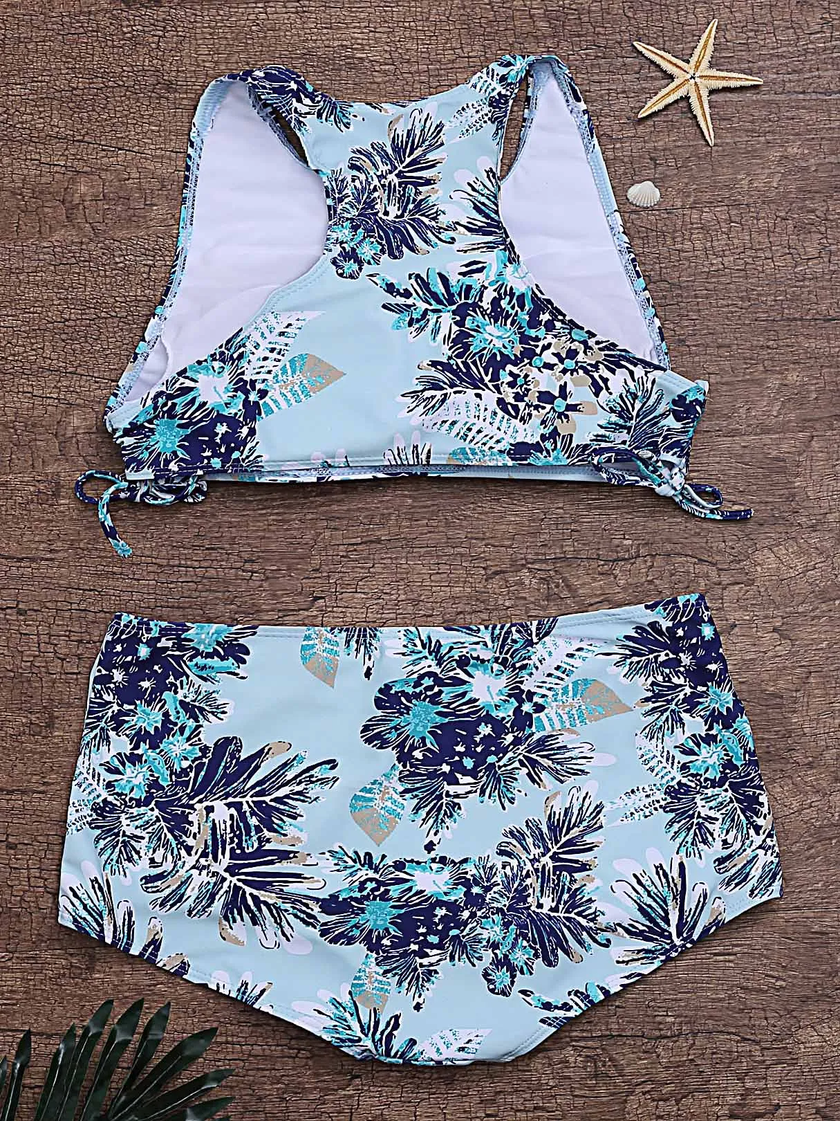 Wholesale Sleeveless Floral Print Bikinis