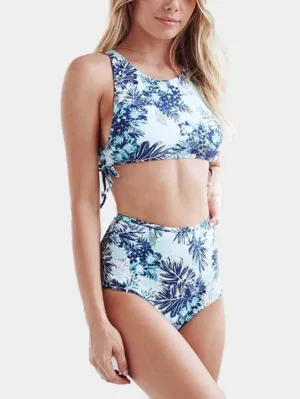 Wholesale Sleeveless Floral Print Bikinis