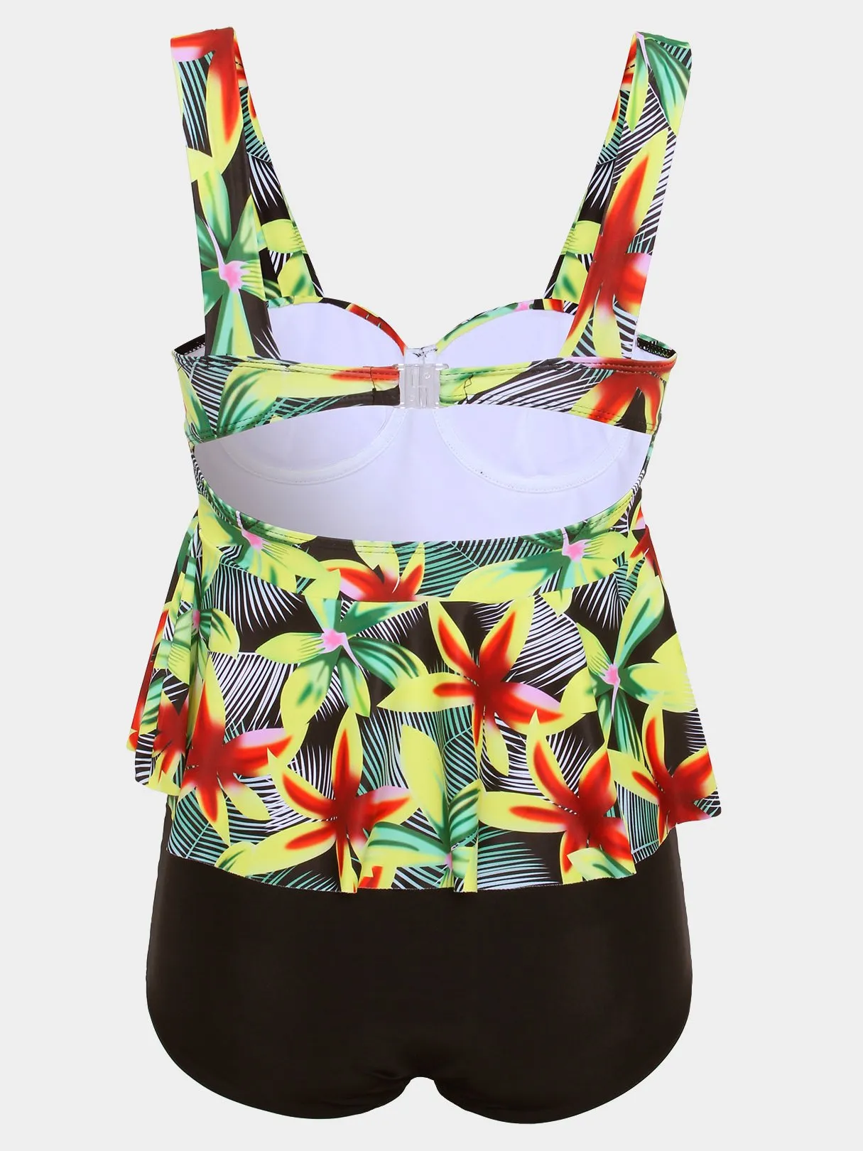 Wholesale Sleeveless Floral Print Cut Out Tankinis