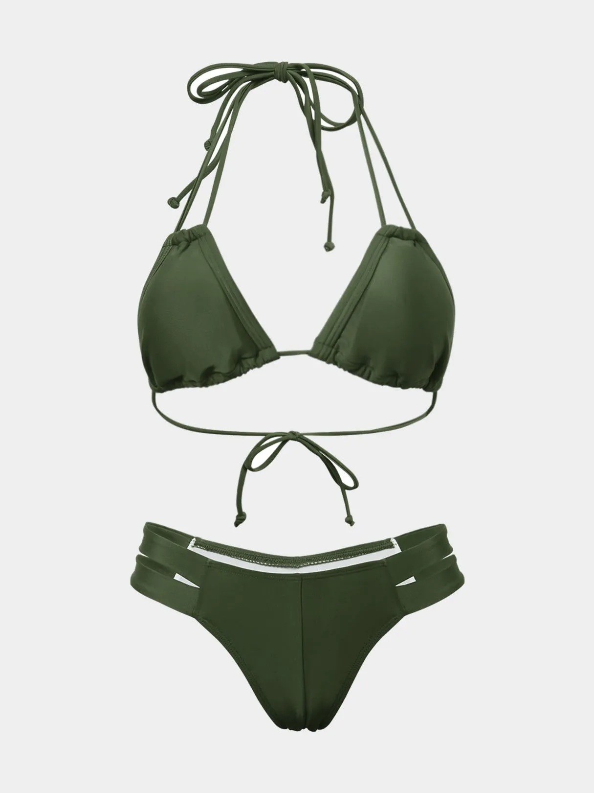 Wholesale Sleeveless Green Bikinis