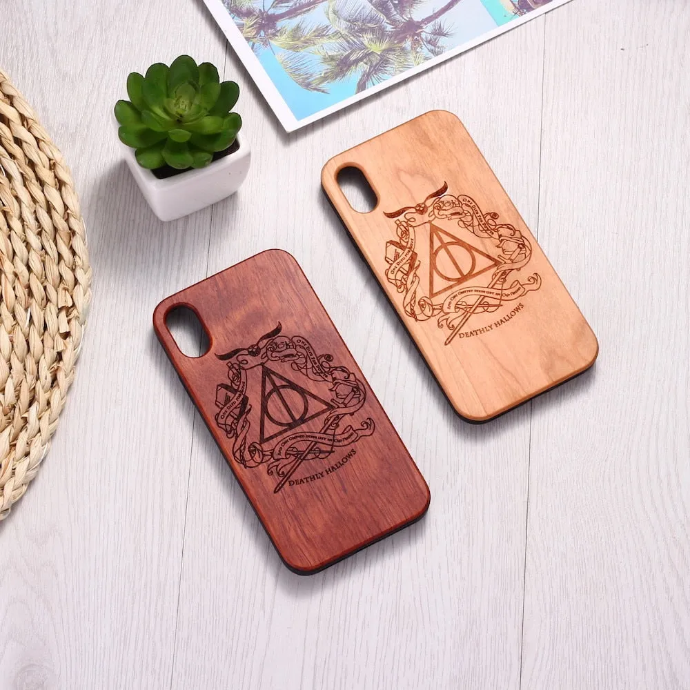 Wizard Magical Ticket Engraved Wood iPhone14 13 12 11 Case