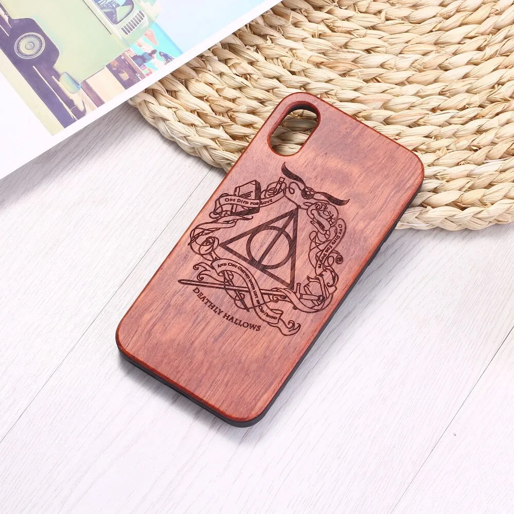 Wizard Magical Ticket Engraved Wood iPhone14 13 12 11 Case