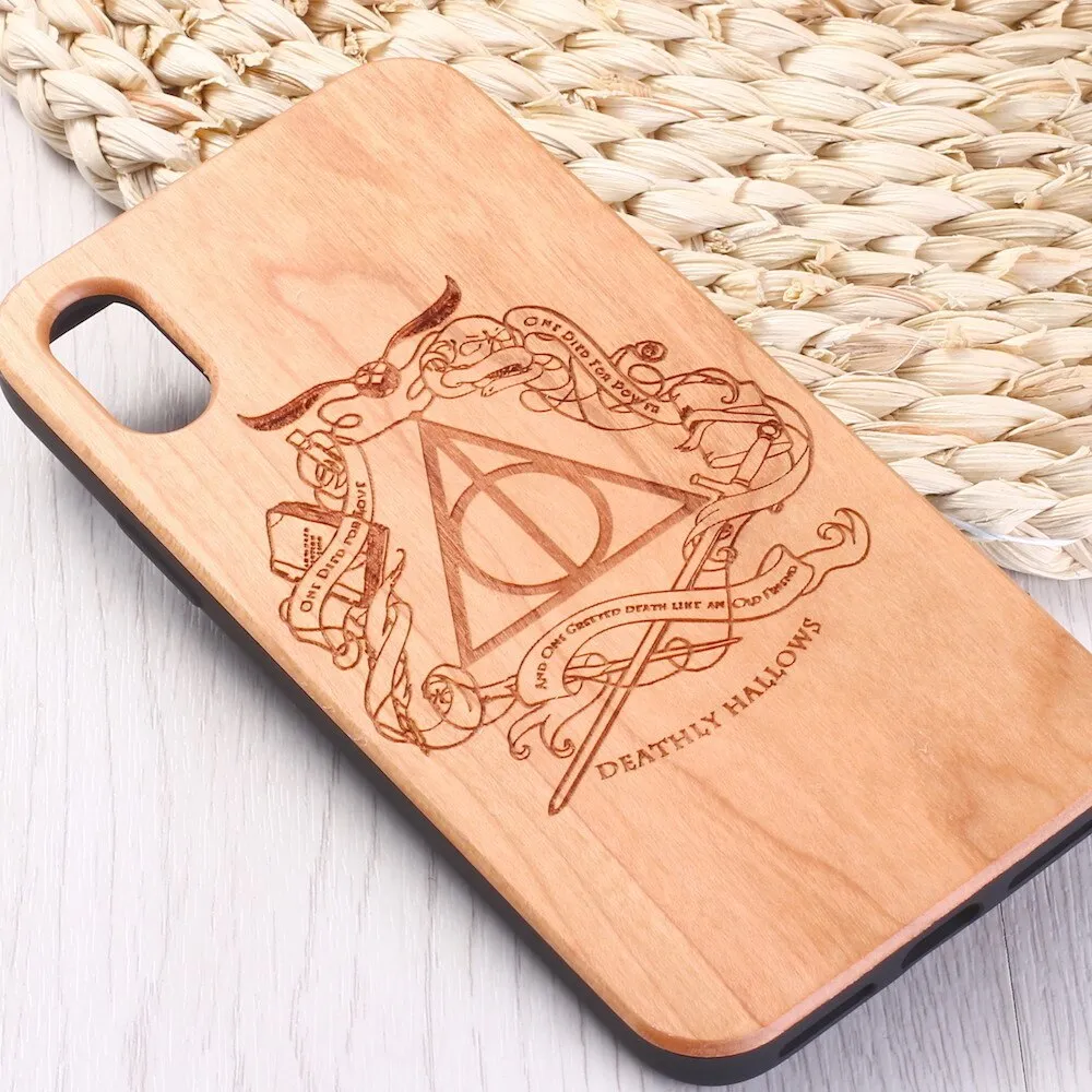 Wizard Magical Ticket Engraved Wood iPhone14 13 12 11 Case