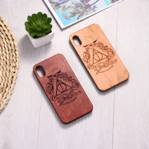 Wizard Magical Ticket Engraved Wood iPhone14 13 12 11 Case