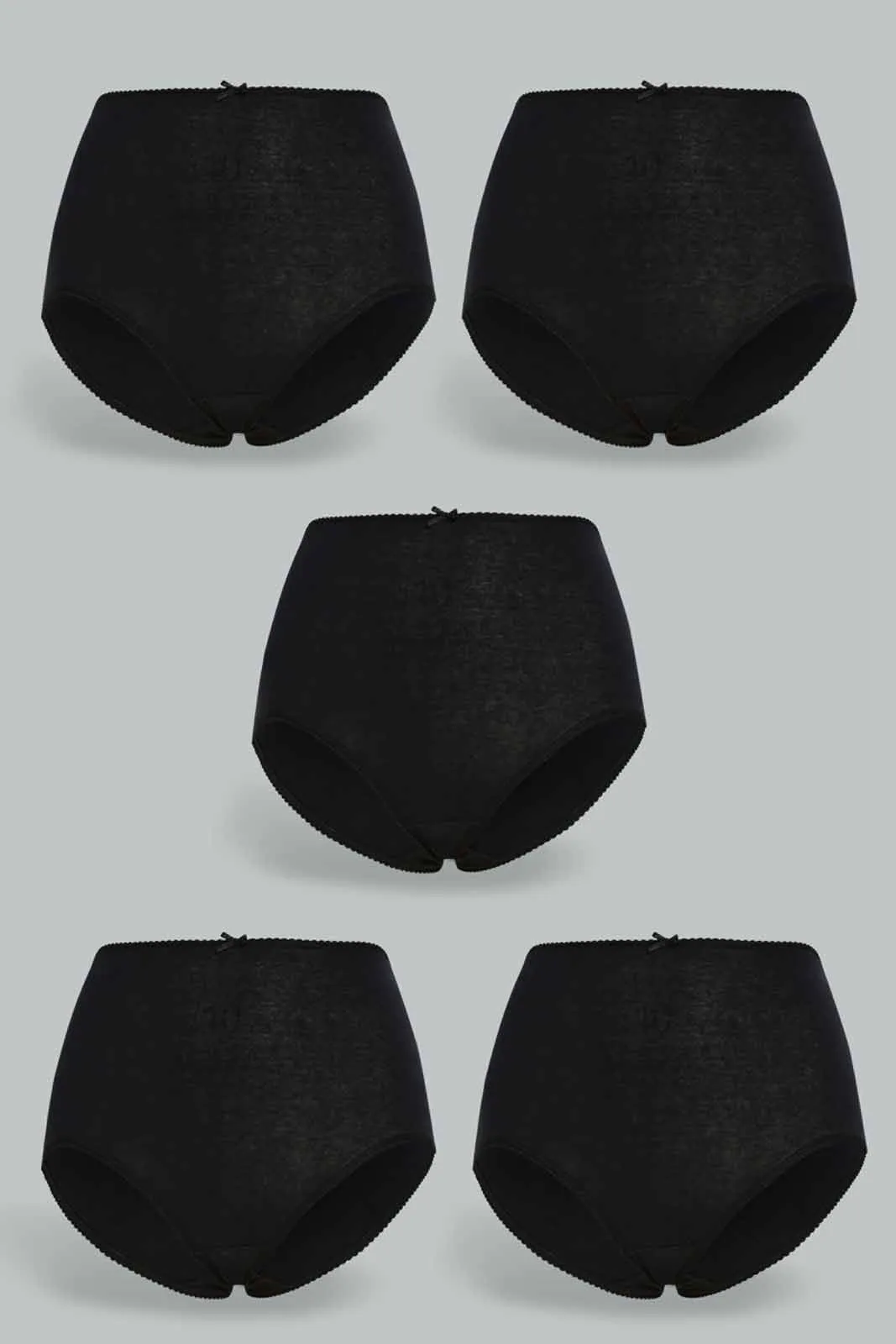 Women Black Full Brief (Pack of 5)