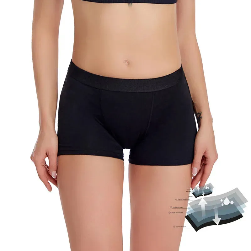 Women Boyshorts Washable Incontinence Underwear for Period Women Leak Proof Boyshorts Boxer