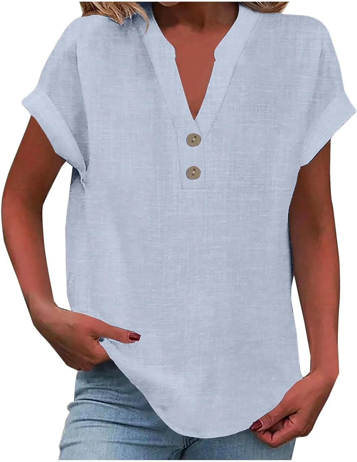Women Linen Shirts Summer Linen Floral Print Long Sleeve T Shirts Casual Oversized Fashion Crew Neck Blouses