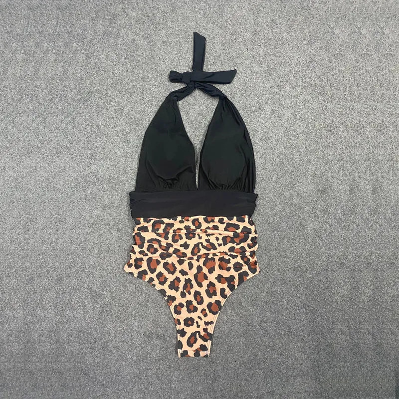 Women One Piece Swimwear Front Crossover Swimsuits Hollow Bathing Suits Monokinis