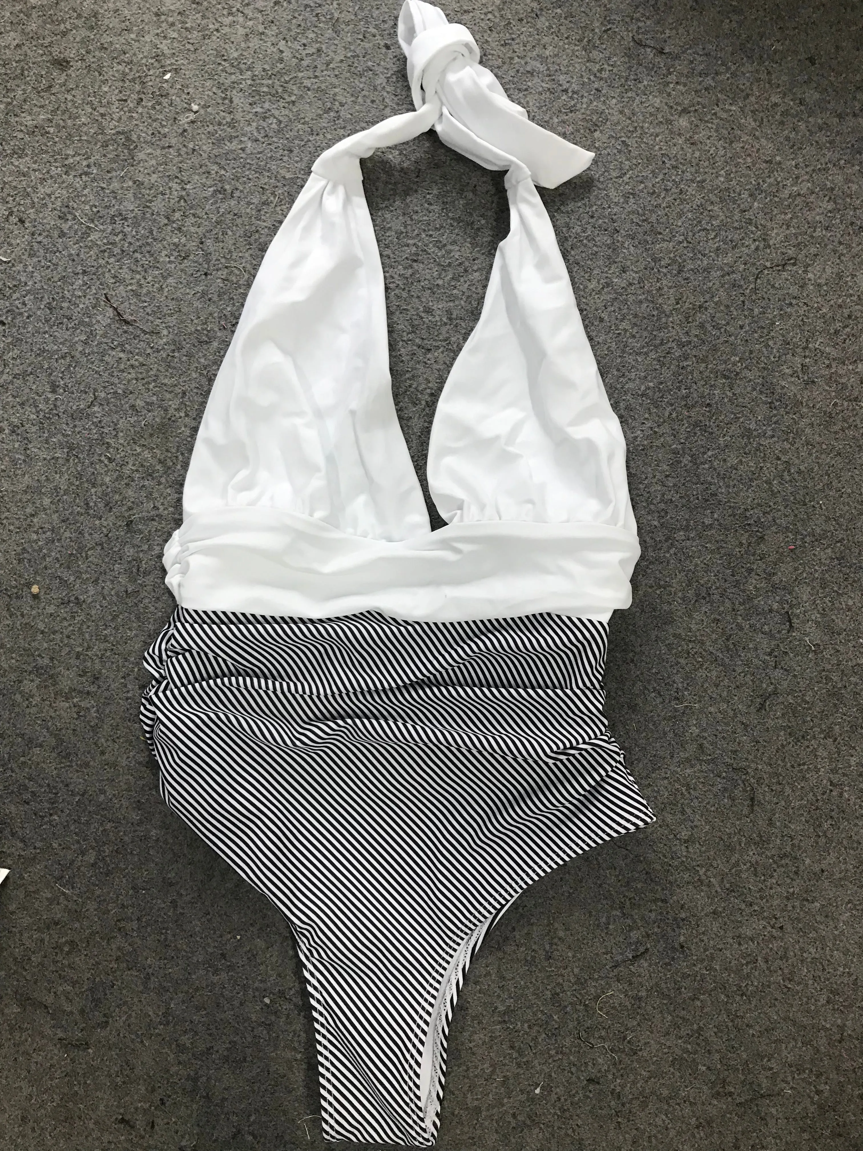 Women One Piece Swimwear Front Crossover Swimsuits Hollow Bathing Suits Monokinis