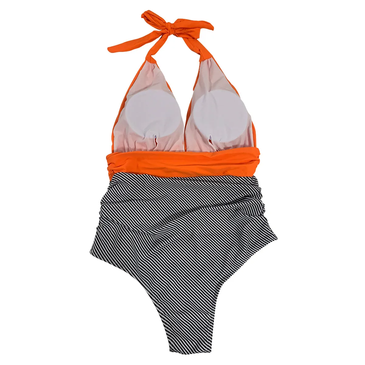 Women One Piece Swimwear Front Crossover Swimsuits Hollow Bathing Suits Monokinis