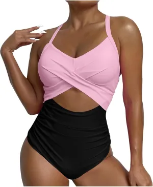 Women Swimsuits Vacation Bikini Sets for Women Tankini Swimsuits for Women Tummy Control Bathing Suit Cute
