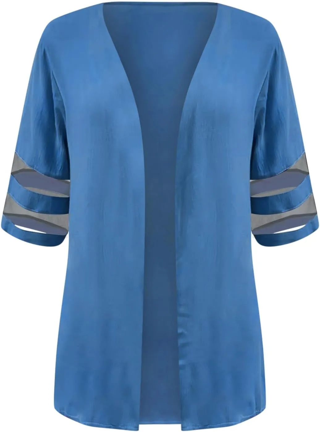 Women's 2024 Fall Open Front Cardigans Classic Lace Trim Kimono Plus Size Summer Beach Cover Ups Linen Dressy Blouses