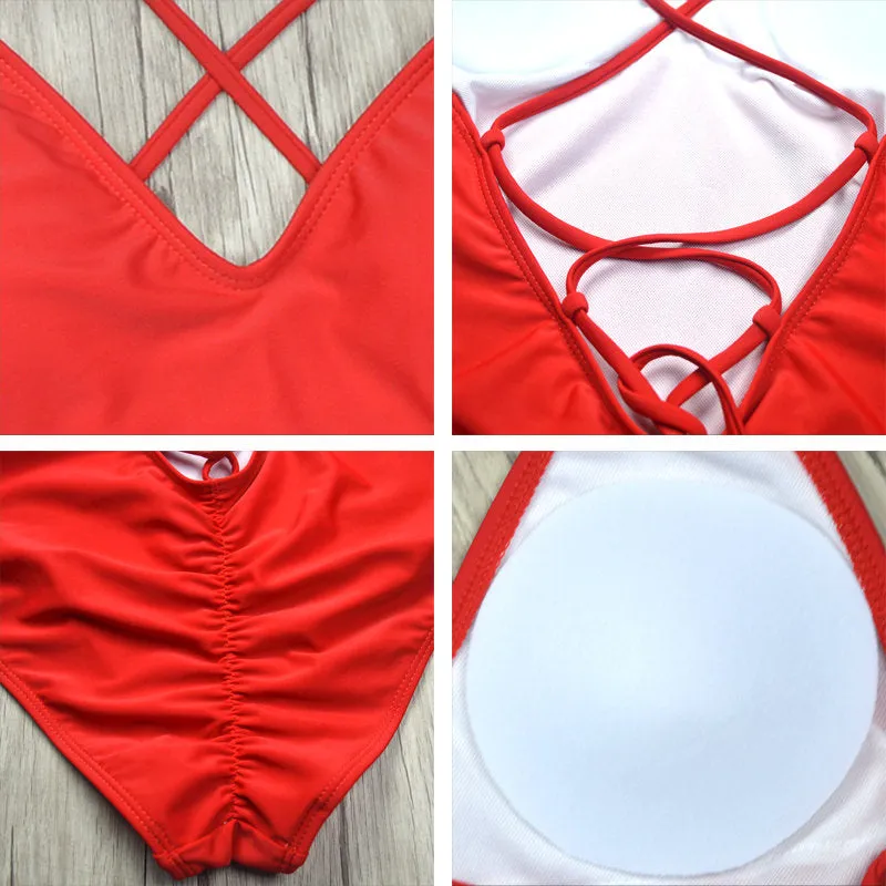 Women's Backless Thong One-Piece Swimsuit