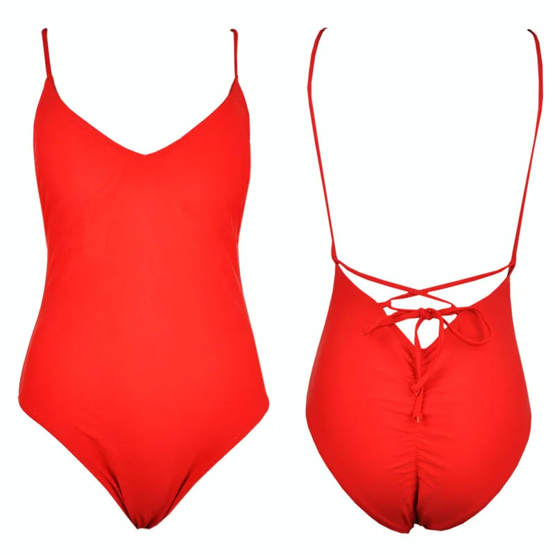 Women's Backless Thong One-Piece Swimsuit