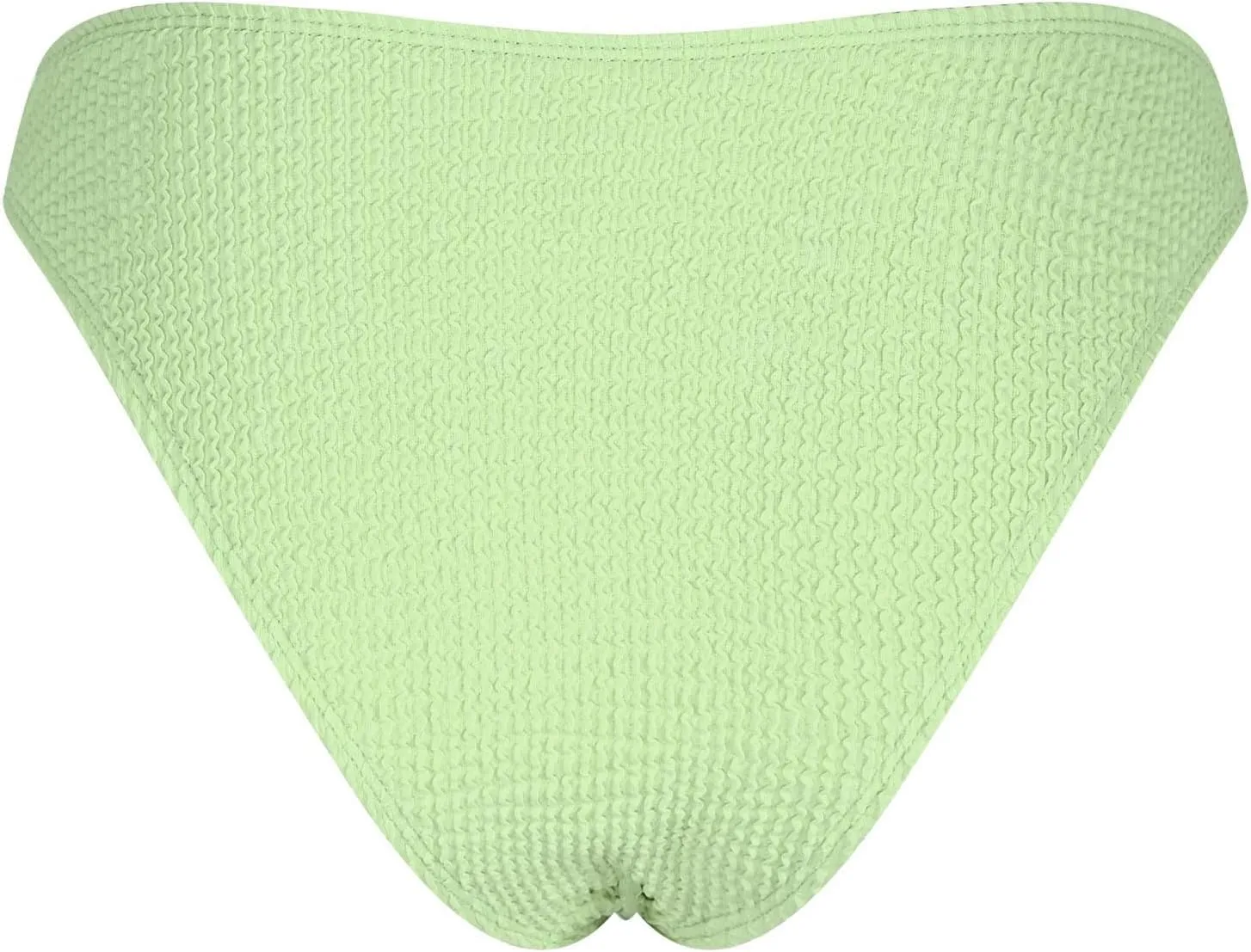 Women's Bikini Swim Bottom Briefs Ribbed High Cut Mid Waist Cheeky Bathing Suit Bottom Tummy Control Swimwear Bottoms