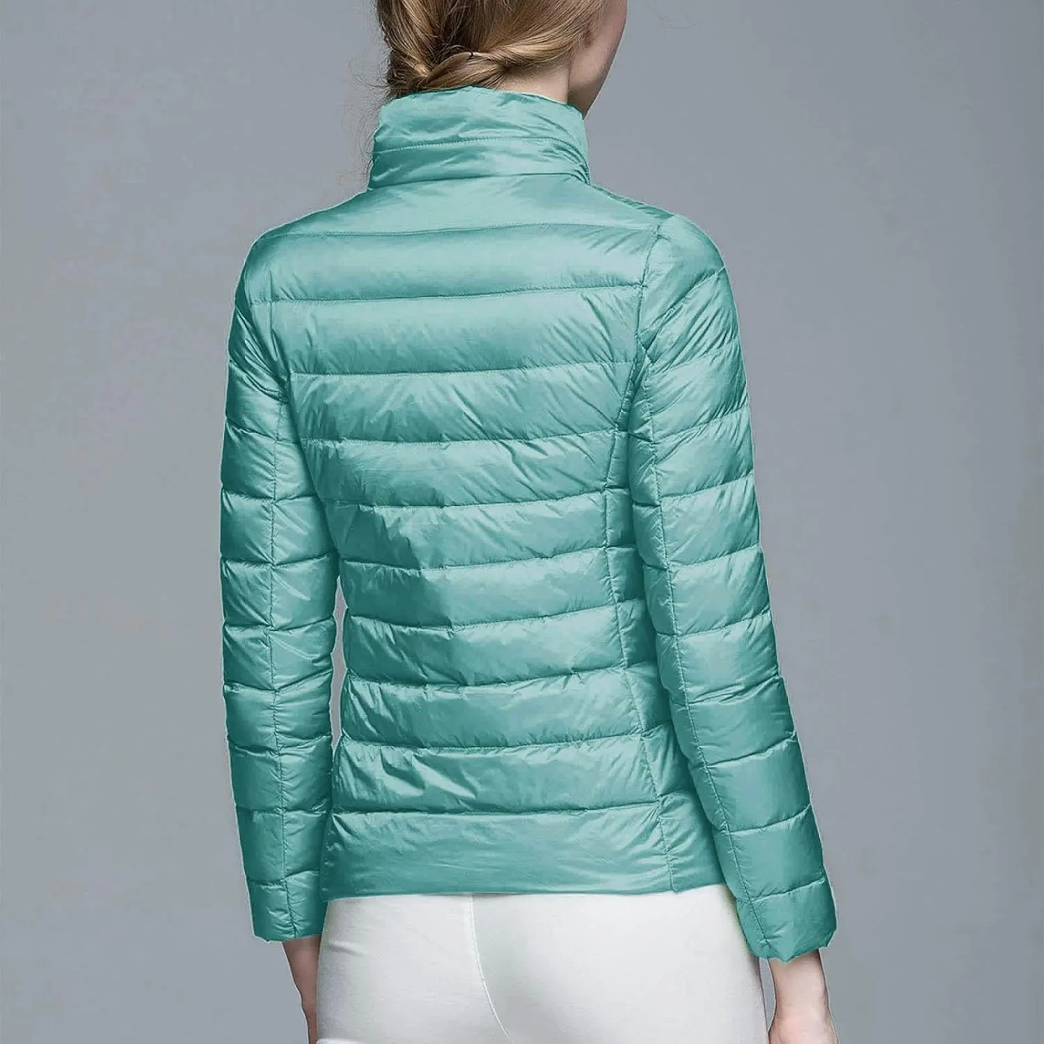 Women's Down Jacket Hooded Windproof Puffer Coat Packable Warm Winter Jacket Lightweight Ladies Parka Loose Fit Dowm Jacket