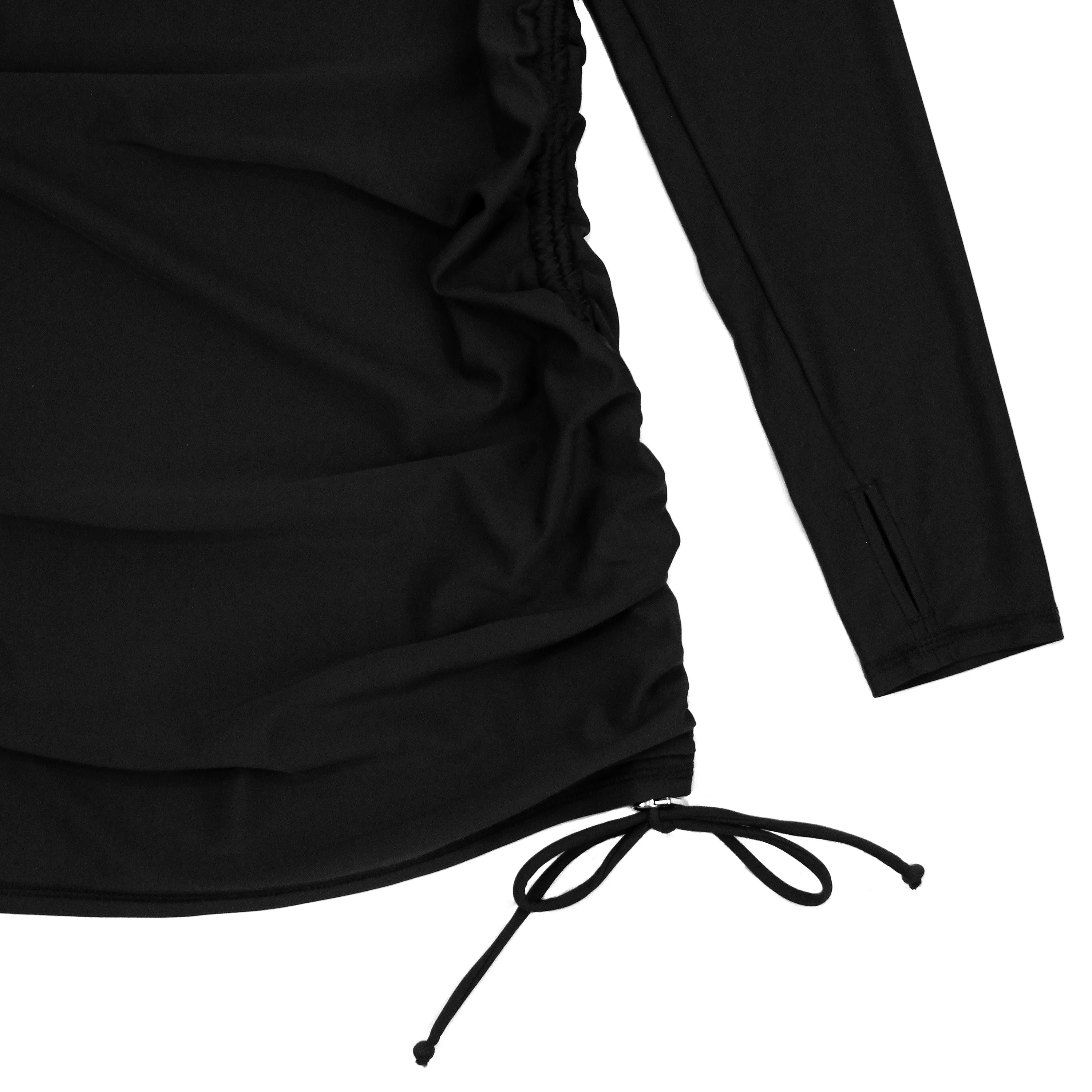 Women's Half Zip Swim Dress Cover Up | "Black"
