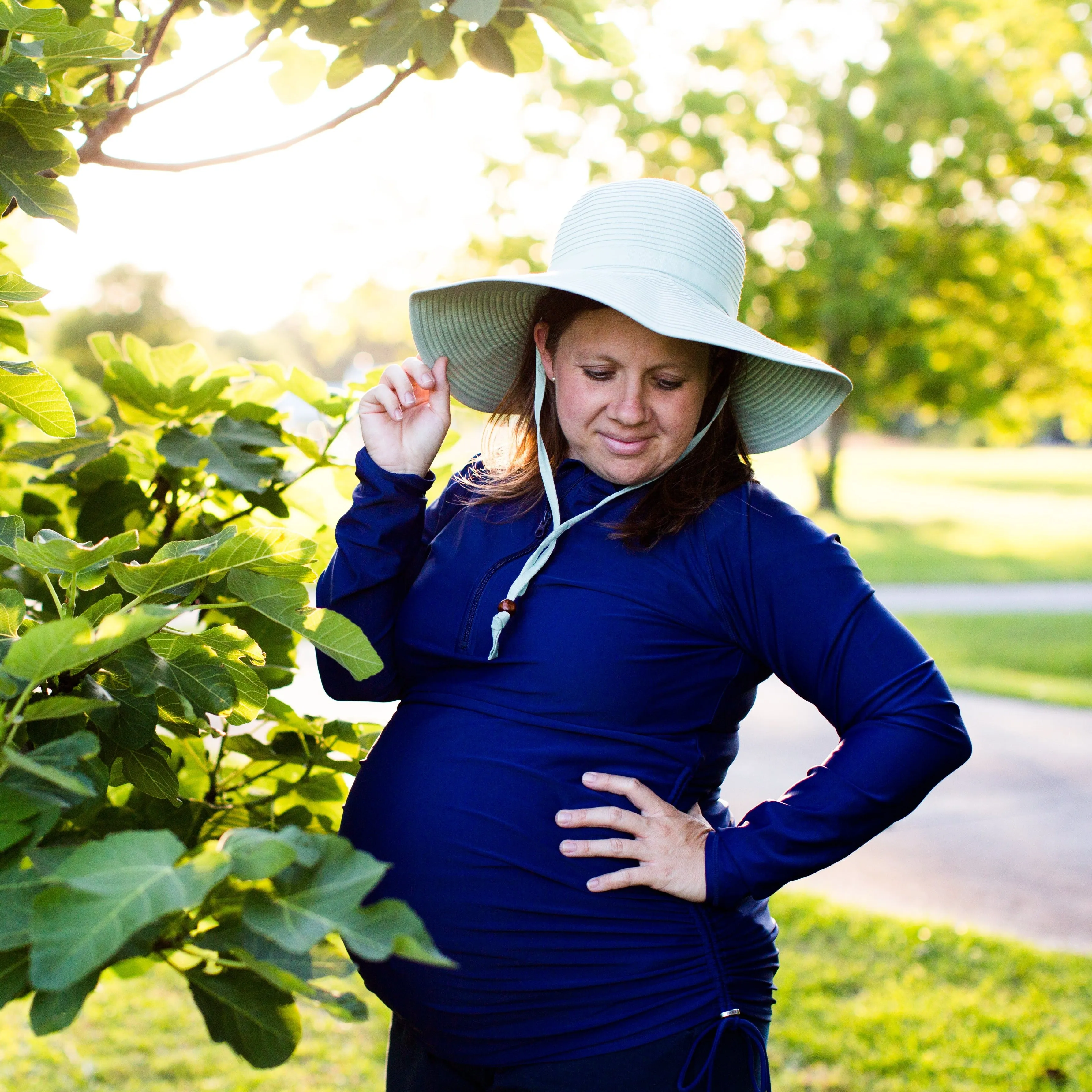 Women's Half Zip Swim Dress Cover Up | "Navy"