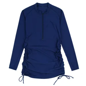Women's Half Zip Swim Dress Cover Up | "Navy"