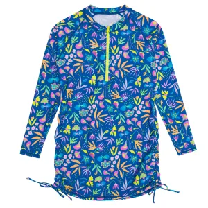 Women's Half Zip Swim Dress Cover Up | "Tropadelic"