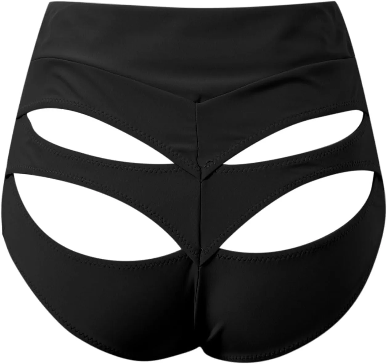 Women's High Waist Swimsuits Booty Shorts V Back Butt Lifting Cheeky Bikinis Bottoms Scrunch Gym Workout Hot Shorts