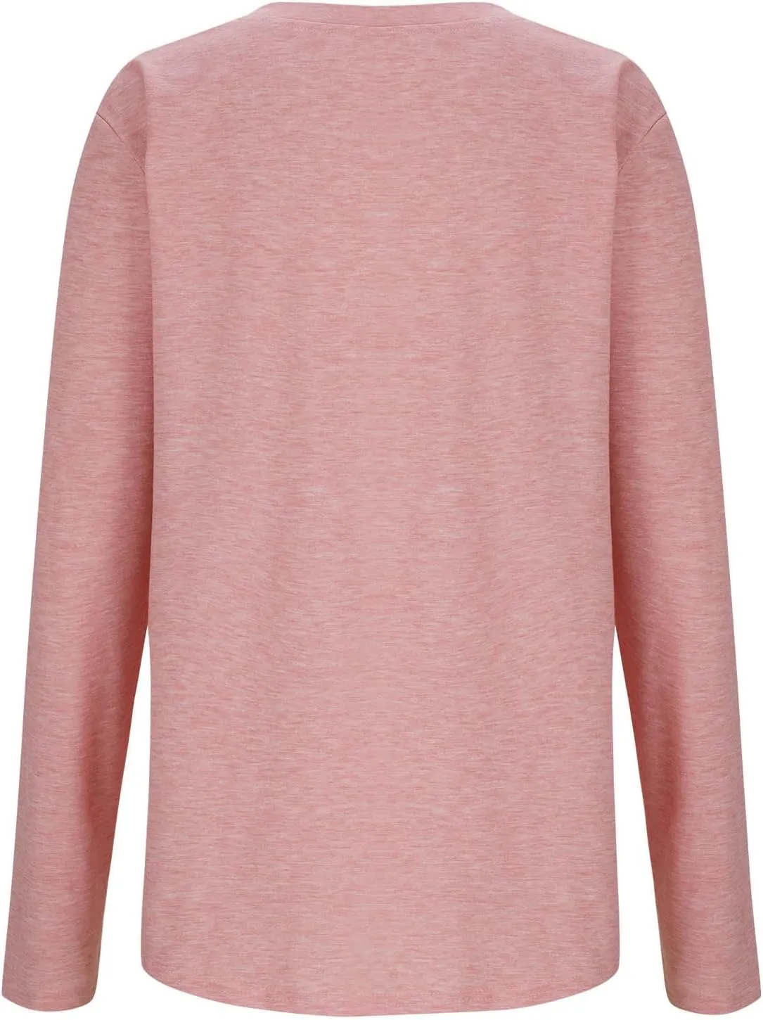 Womens Long Sleeve V Neck T-Shirts Loose Fit Casual Tops Solid Plain Basic Tee Trendy Fashion Spring Clothes Outfits