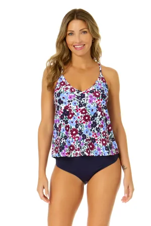 Women's Meadow Bouquet Easy Triangle Tankini Swim Top