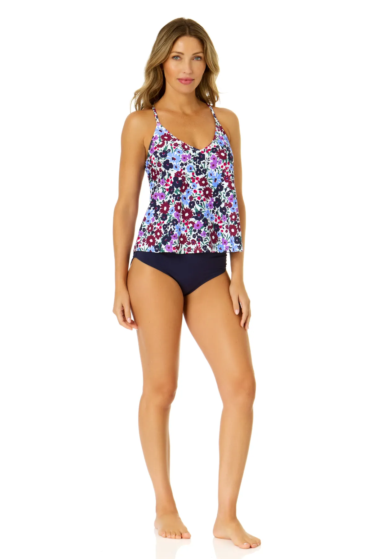 Women's Meadow Bouquet Easy Triangle Tankini Swim Top