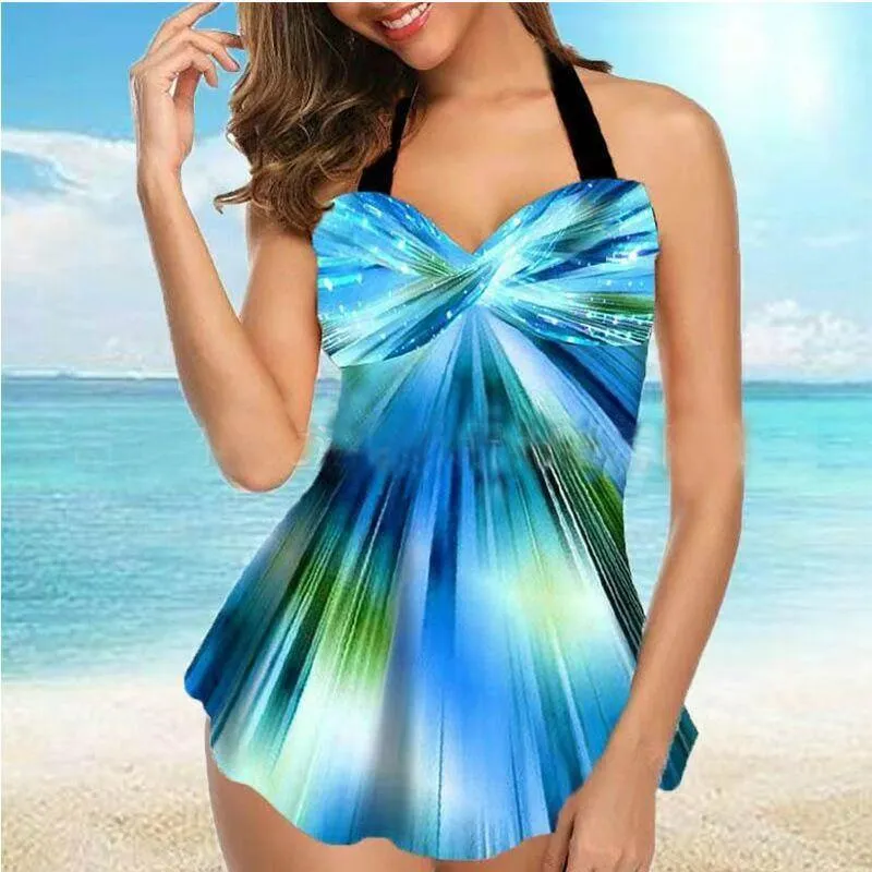 Women's One-piece Multicolor Sling Swimsuit