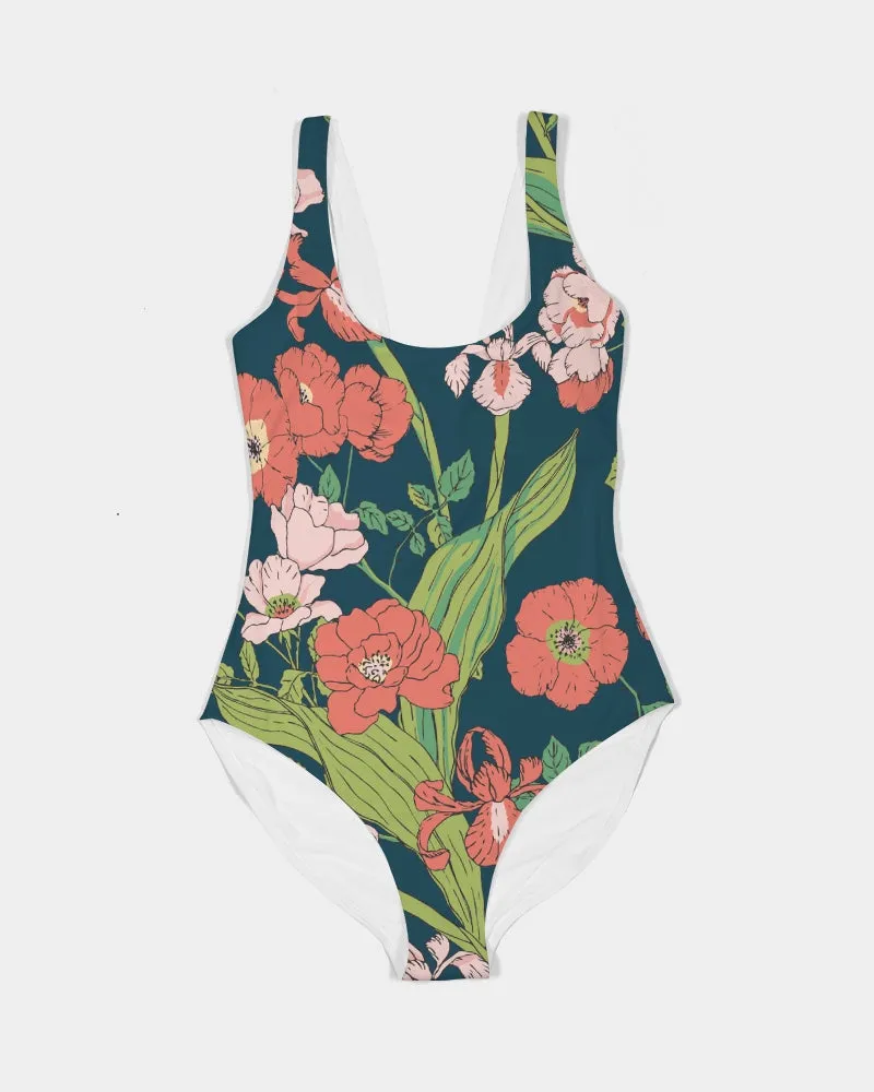 Women's One-Piece Swimsuit, Seychelles Floral