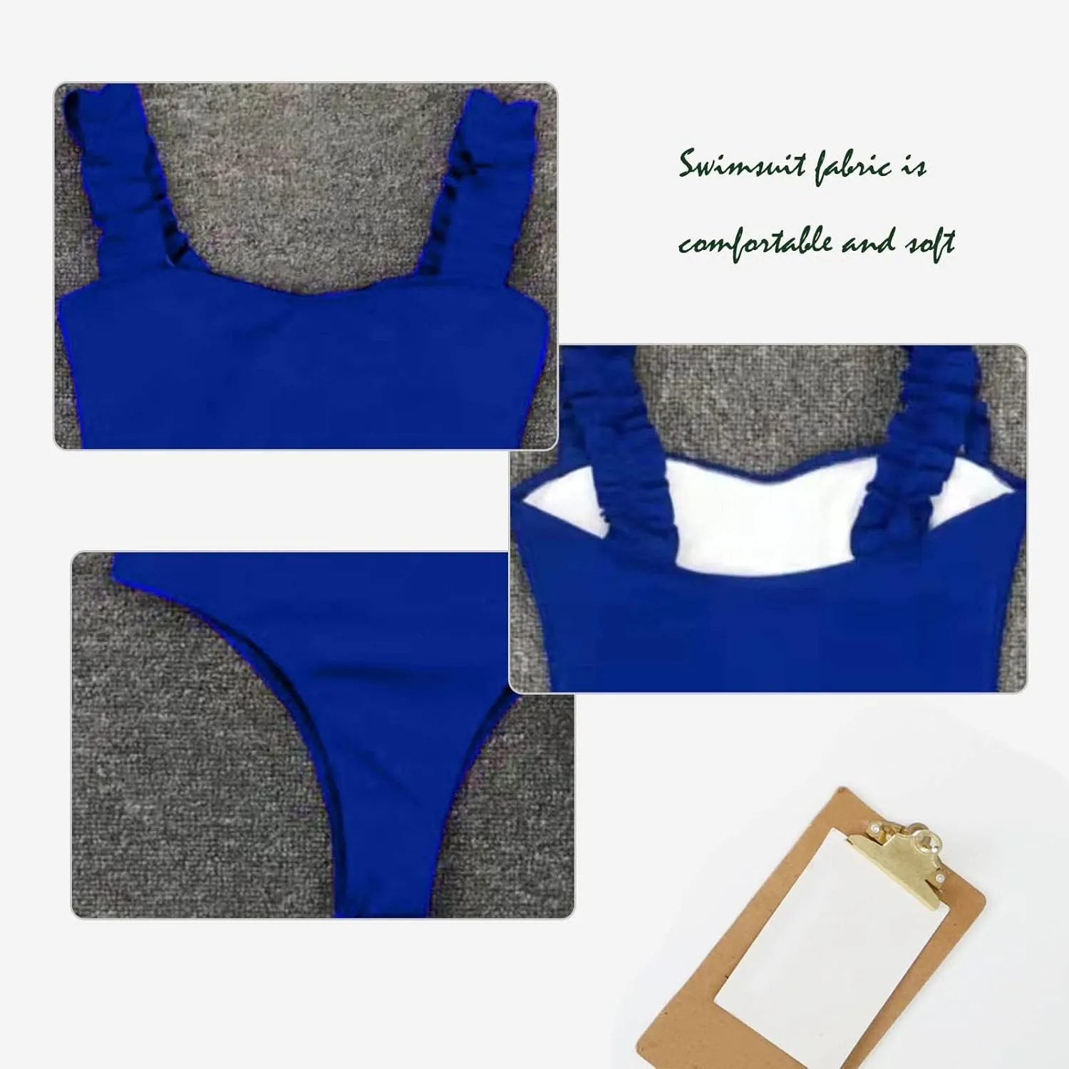 Women's One-Piece Swimsuits Cutout High Waisted Bathing Suit Wrap Tie Back Swimsuit Full Coverage 1 Piece Swim Suits