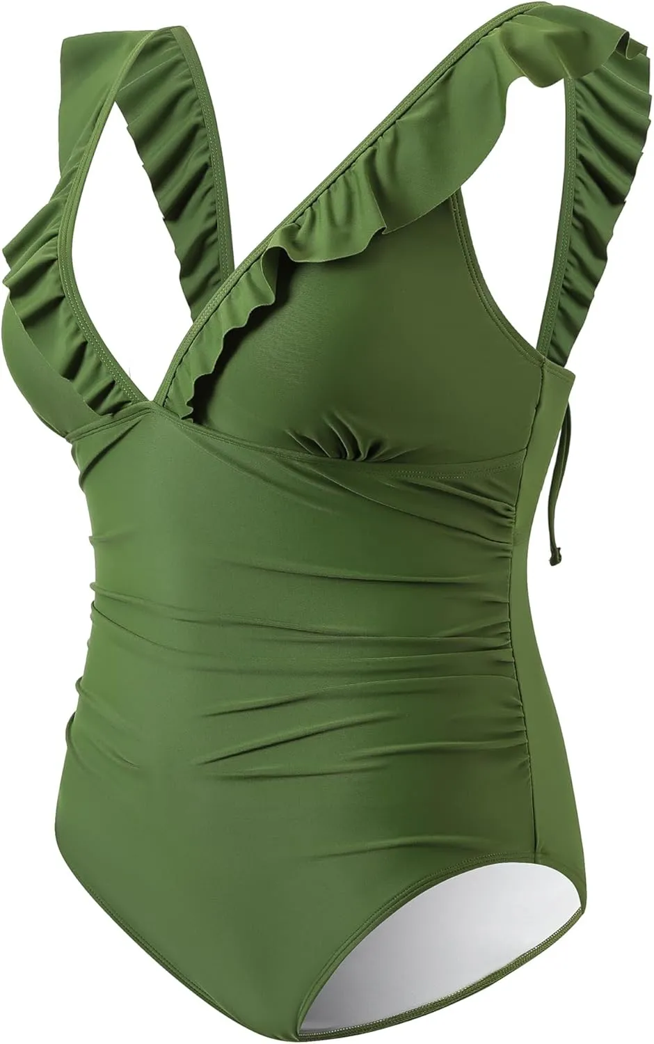 Women's Plus Size One Piece Swimsuit Tummy Control Sexy Bathing Suits for Curvy Women Black Swimwear