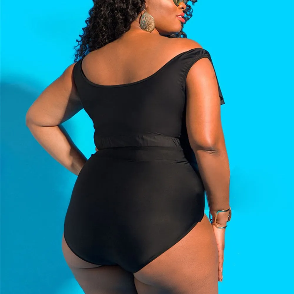 Women's Plus Size Ruffle Bikini Set