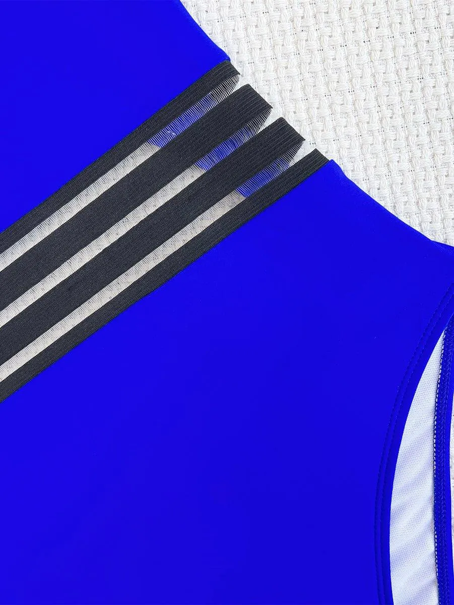Women's Royal Blue One-Piece Swimsuit - GFIT, Sexy Beachwear