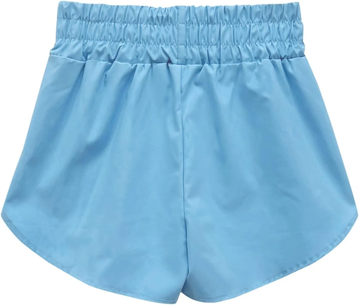 Womens Running Shorts with Zipper Pockets Casual Comfy High Waisted Athletic Gym Workout Shorts for Women with Liner