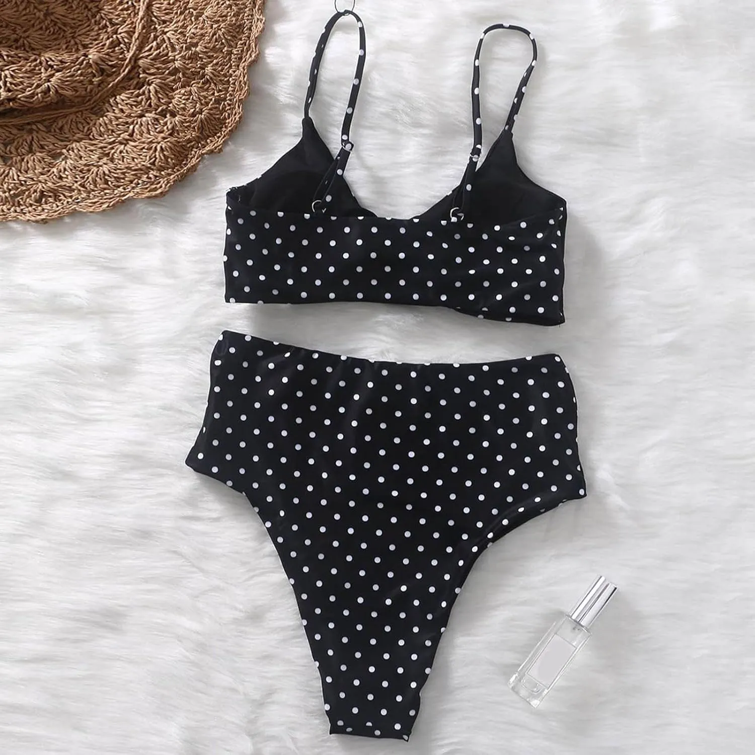 Women's Solid Color Fashionable Casual Strap Triangular Bikini Swimsuit Set Mens Bikini Underwear