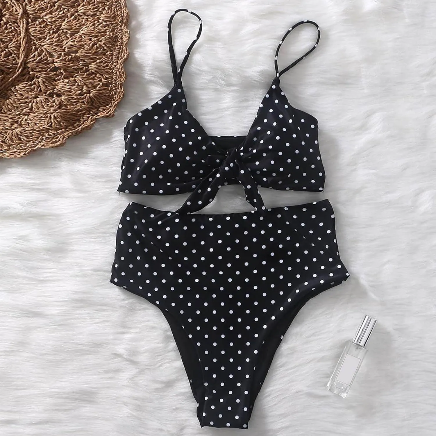 Women's Solid Color Fashionable Casual Strap Triangular Bikini Swimsuit Set Mens Bikini Underwear