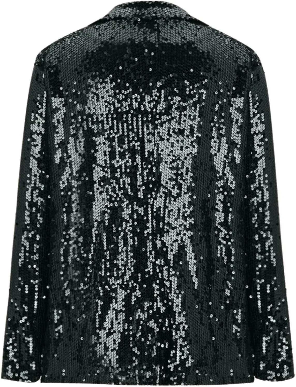 Women's Sparkly Sequin Blazers Trendy Glitter Jacket Long Sleeve Lapel Blazer Cardigan Coat for Party Club