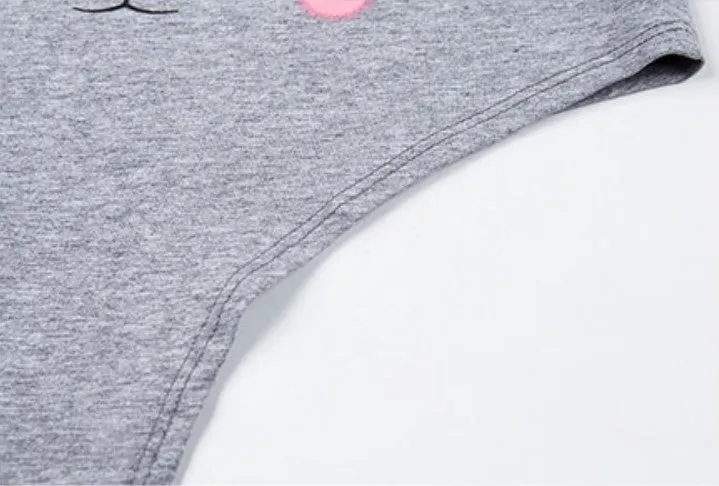 Women's Spring Cotton Mid-Waist Cartoon Panties