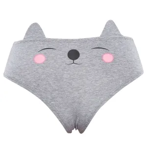 Women's Spring Cotton Mid-Waist Cartoon Panties