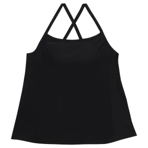 Women’s Strappy A-Line Tankini Top | “Black”
