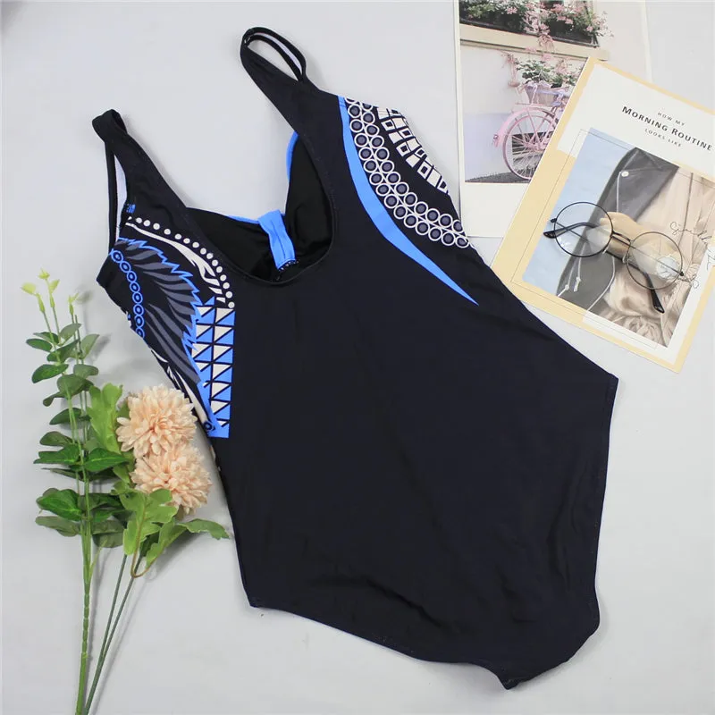 Women's Summer One-Piece Push-Up Lycra Swimsuit With Print