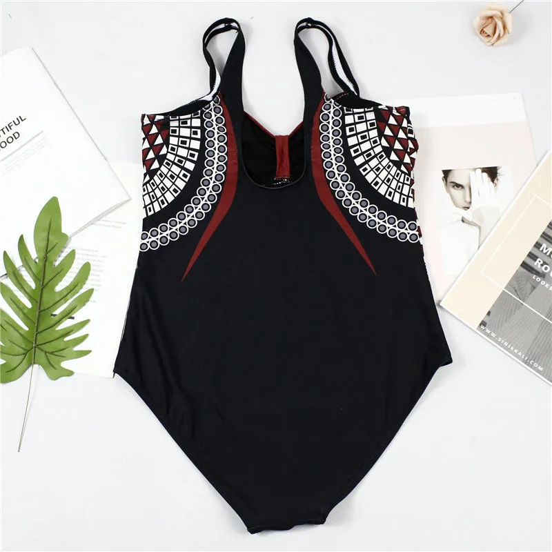 Women's Summer One-Piece Push-Up Lycra Swimsuit With Print