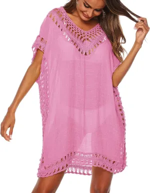 Women's Swimsuit Coverup Beach Bikini Cover Up Loose Plus Size Crochet Cover Ups Swimsuit Coverups 2023
