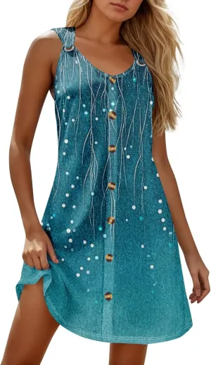 Women's Swimwear Cover Ups Casual Floral Button Dowm Beach Dress Summer Plus Size Vacation Womens Sundress