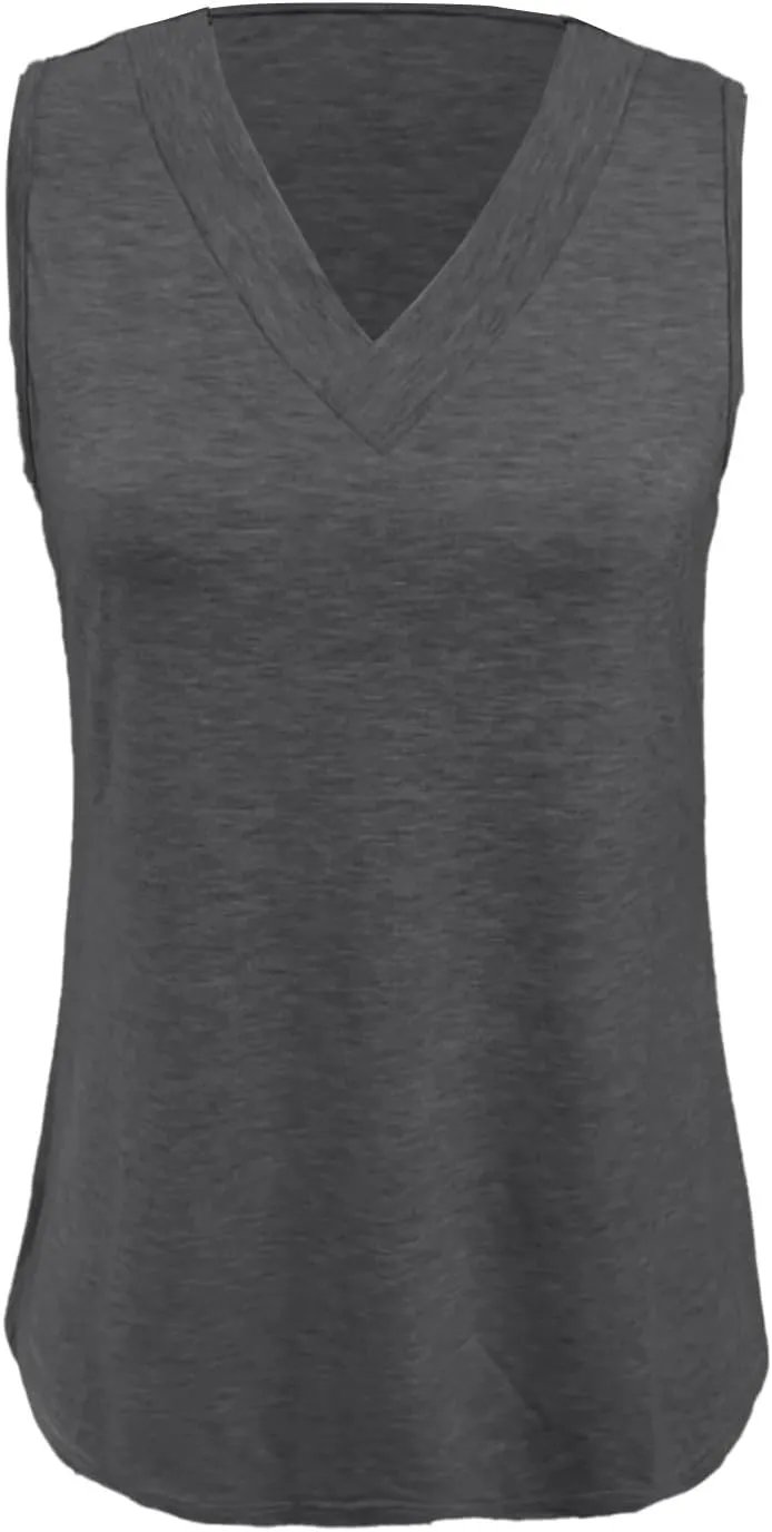 Womens Tank Top 2025 Sleeveless Summer Vacation Beach Tee Shirts Loose Casual Outfits Trendy Clothes