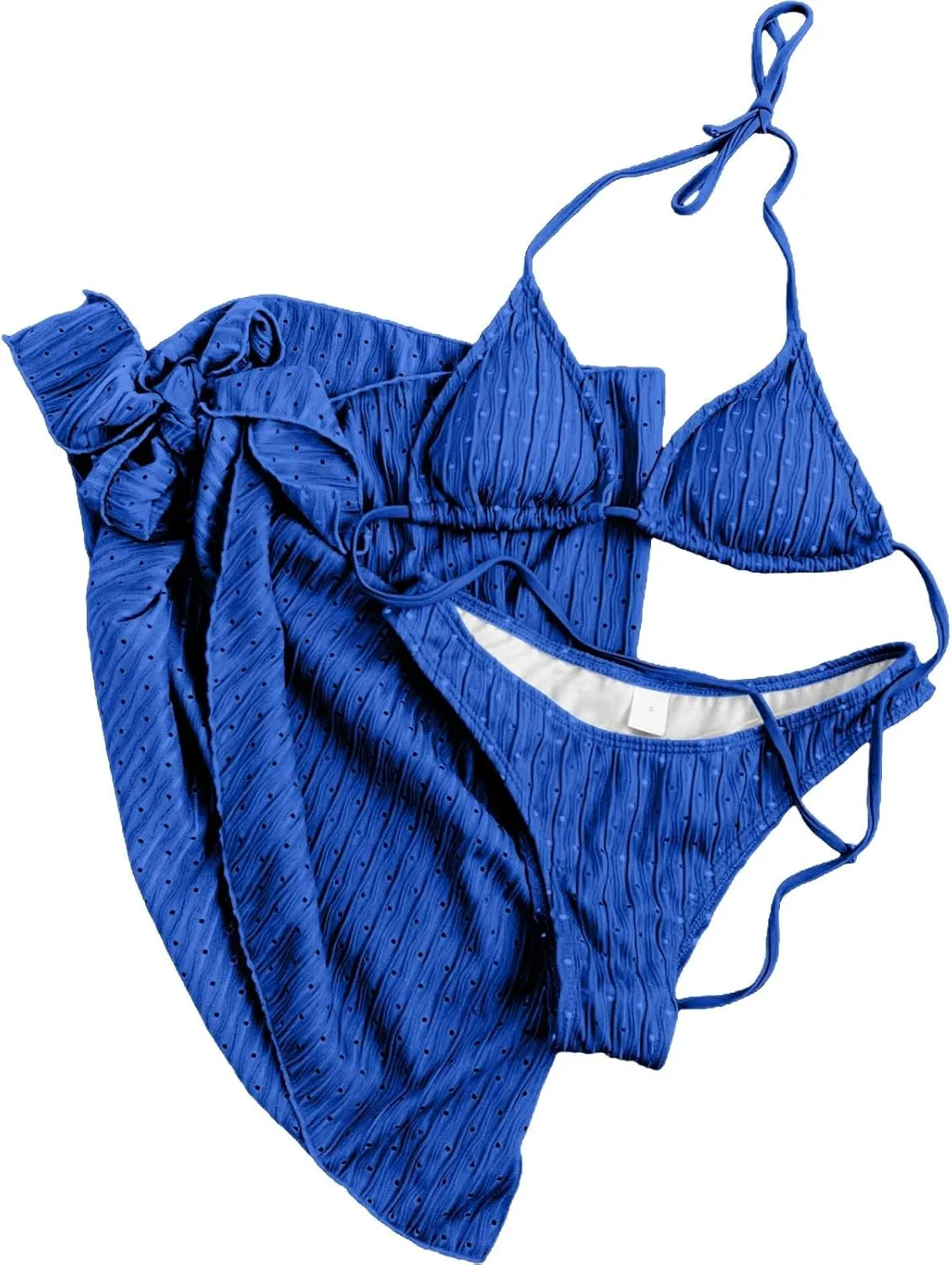 Womens Triangle String Bikini Sets Sexy Cheeky Push up High Cut 2 Piece Bathing Suit Summer Beach Swimsuit with Skirt