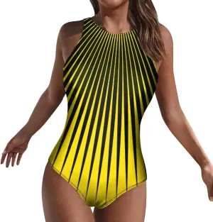 Womens Tummy Control Bathing Suits Wrap Tie Back Monokini Swimwear 1 Swimsuit Bathing Suits Athletic Modest Swimwear