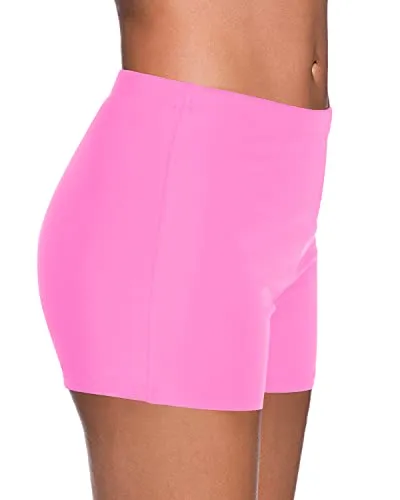Women's Versatile Womens Tankini Bottoms Swimsuit-Light Pink