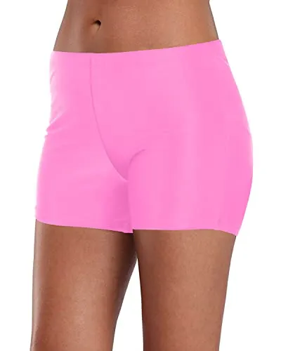 Women's Versatile Womens Tankini Bottoms Swimsuit-Light Pink